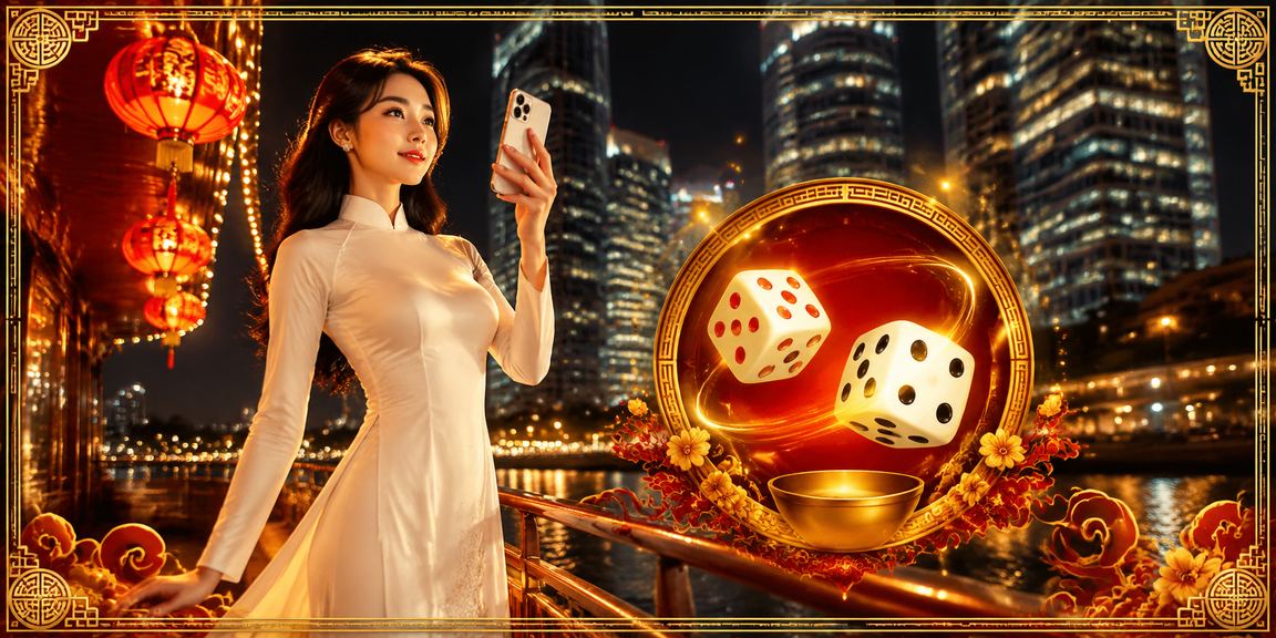 Khung cảnh chơi tài xỉu truyền thống tại Hà Nội với trang phục áo dài và không khí lễ hội